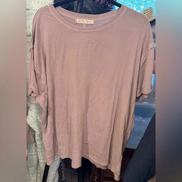NWT Free People We the Free Nina Tee - quail orchid purple grey - XL - Picture 6 of 8